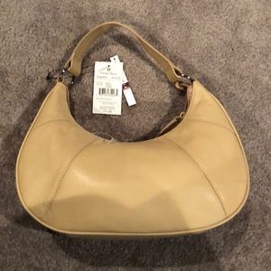 Etienne Aigner leather handbag. Wheat color. NWT